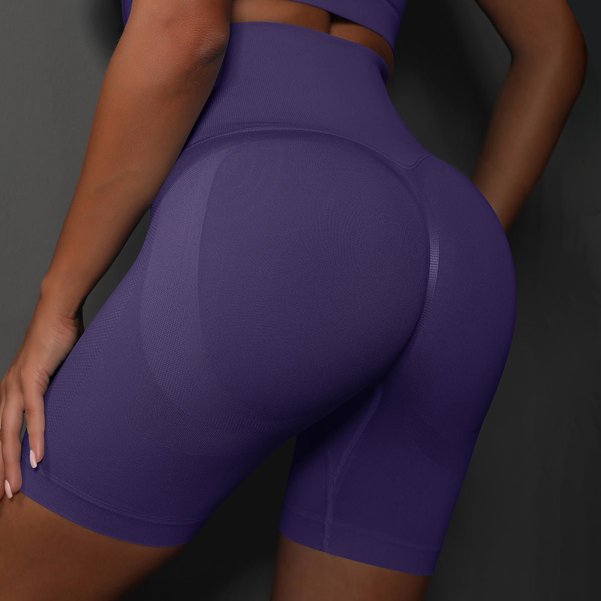 Women Seamless Solid Yoga Shorts Butt Lifting Workout Running Sports Short | Mode