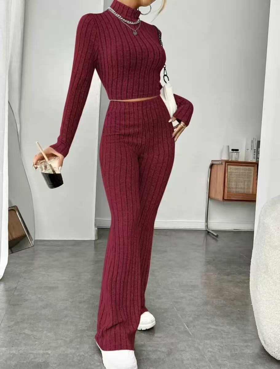 Women Fall Winter Loose Sweatshirt Two Piece Set Long Sleeve Top And Pants Outfit Casual Inner Matching Suit | Mode