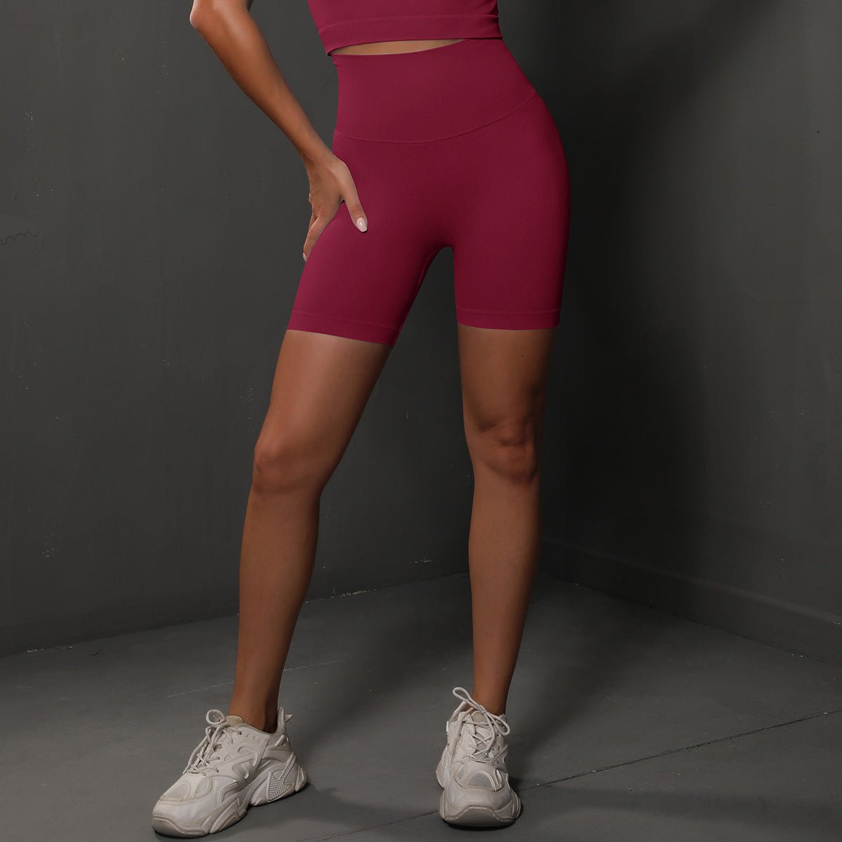 Women Seamless Solid Yoga Shorts Butt Lifting Workout Running Sports Short | Mode