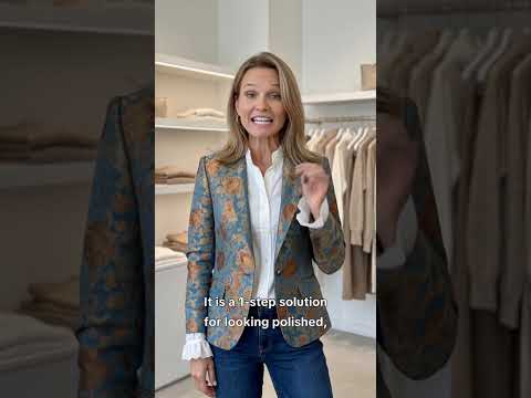 European And American-style Spring Retro-printed Blazer